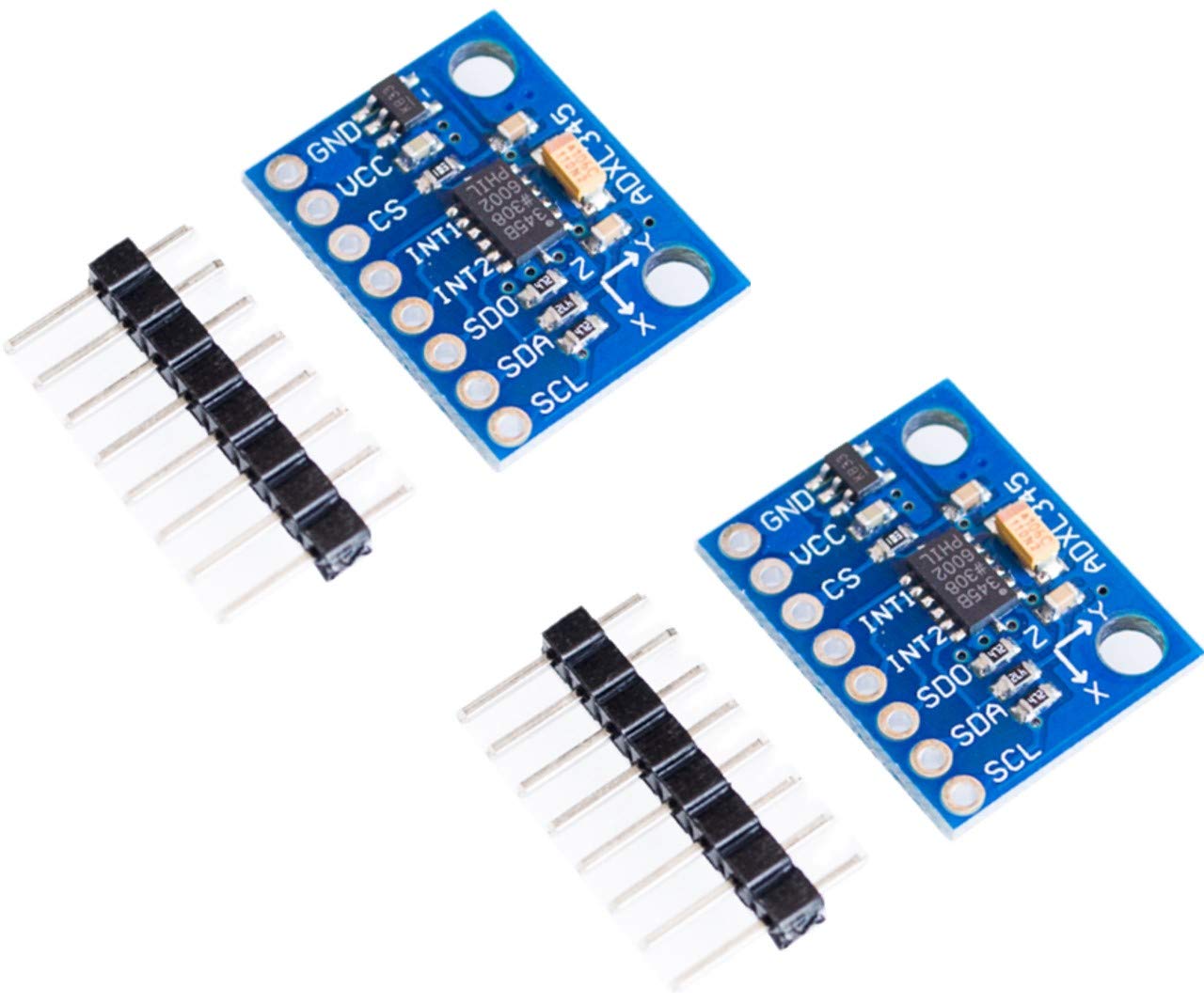 TECNOIOT 2pcs GY-291 ADXL345 3-Axis Digital Gravity Sensor Acceleration Module Tilt