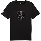 PUMA Mens Scuderia Ferrari Race Tonal Shield Crew Neck Short Sleeve Casual Tops Casual