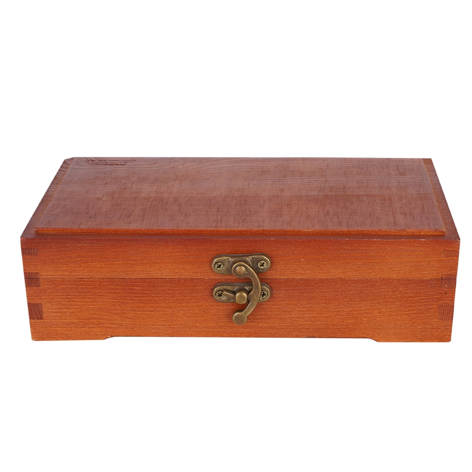 yctze wooden pencil case antique solid wood sketching box square children s stationery storage craft with lid for pens art