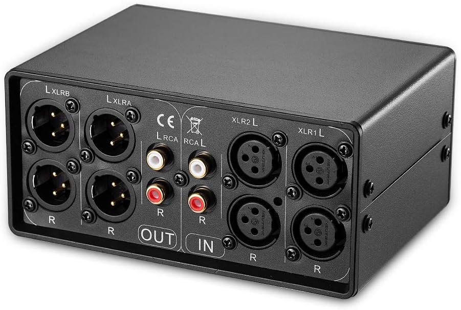 Nobsound Little Bear MC3 3-IN-3-OUT XLR Balanced/RCA Stereo Converter Audio Selector Splitter Box Passive Preamp XLR to RCA Audio Switch - Image 3