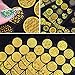 eBoot 288 Pieces 72 Designs Gold Nail Vinyls Nail Stencil Sticker Sheets Set for Circular Hollow Nail Art Design, 24 Sheets