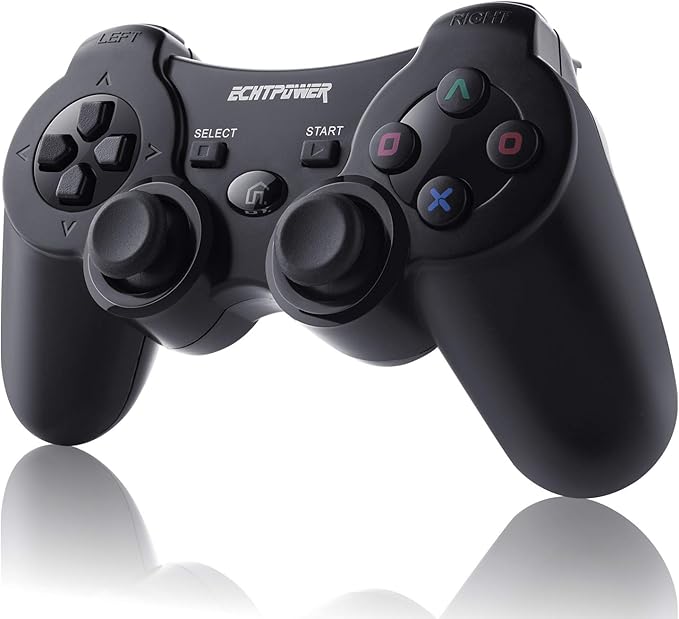 ECHTPower Mando Inalámbrico para PS3, Controller Bluetooth con Doble