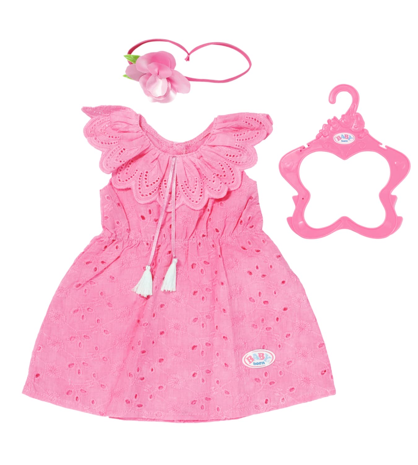 BABY born Trendy Flowerdress - Fits BABY born Dolls up to 43cm - Set Includes Dress, Headband and Hanger - Suitable for Children Aged 3+ Years - 832684 Multicolor