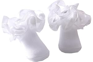 Hopply 3D Three-dimensional Ruffled Lace Cotton Socks,Cute Double Big Lace Dress Princess Socks for Girls