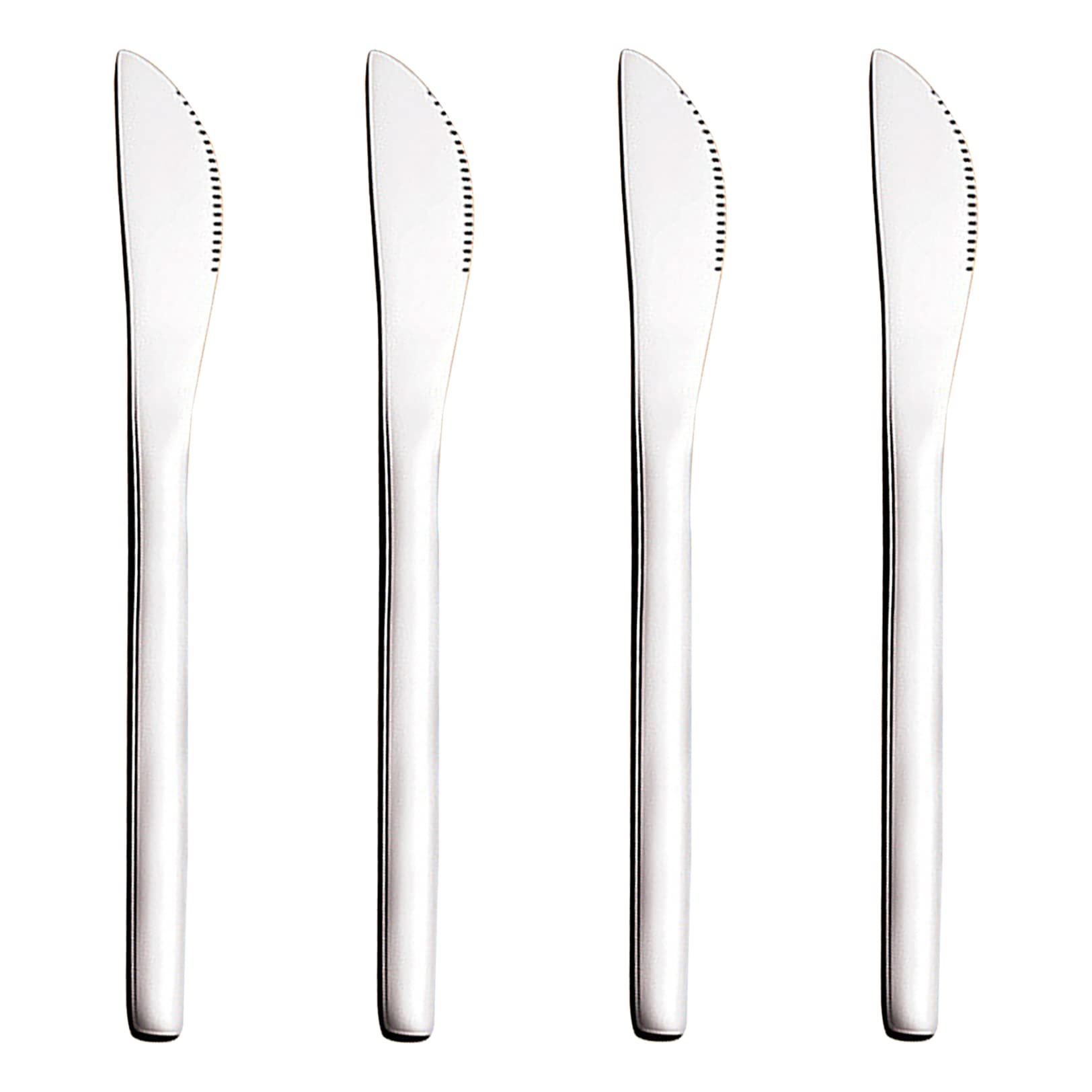 VANRA 5.8in 4-Piece Dessert Knives Set Stainless Steel Dinner Knife Appetizer Fruit Snack Serving Knives Small Flatware Set