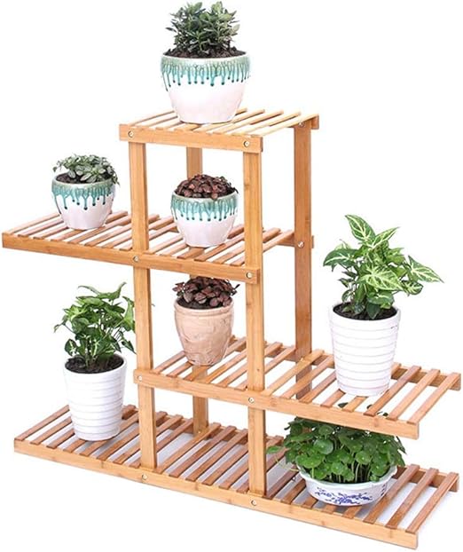 Estante de Exhibición de Flores de Madera Multicapa para Plantas de