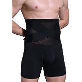 SHIONF Men Tummy Control Shorts High Waist Slimming Underwear Body Shapewear Belly Girdle Shaper Leg Boxer Briefs