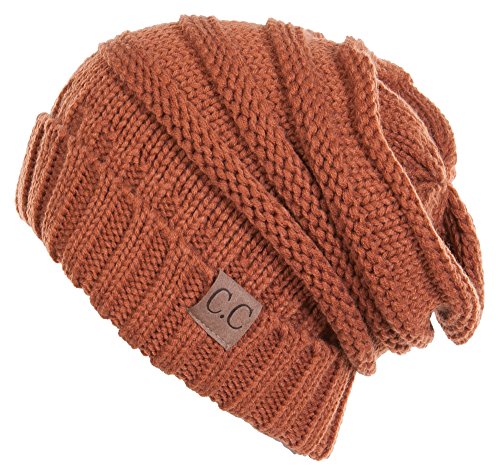 H-6100-68 Oversized Slouchy Beanie - Rust