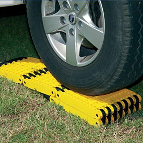 Uniko 6-in-1 folding car ramp, foldaway plastic sand ladder, Yellow - Image 5