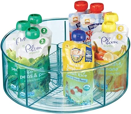 mDesign Base giratoria para cocina y baño – Bandeja redonda con 5