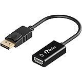 DP to HDMI, Rankie Gold Plated DisplayPort to HDMI HDTV Adapter Converter Male to Female with Audio (Black) - R1140