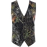 HBDesign Mens Fashion Vests Outerwear Camouflage Green Color