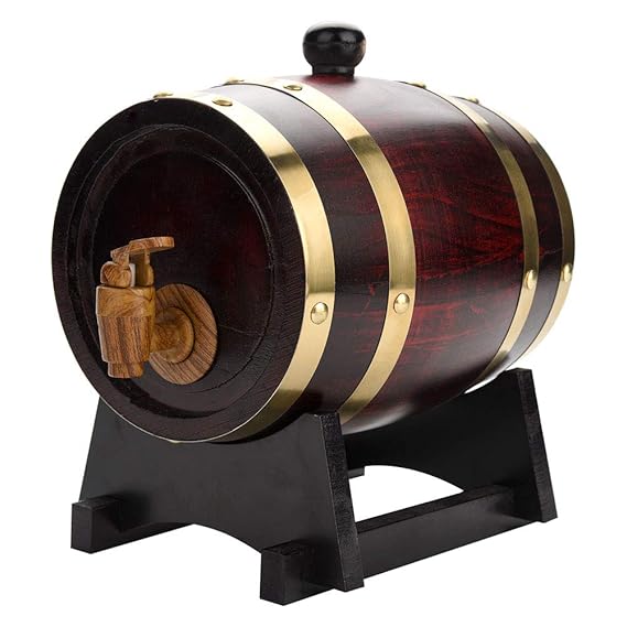 Oak Barrel, 1.5 L / 3 L / 5 L / 10 L Oak Storing Barrel Builtin