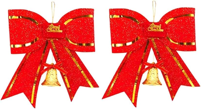 Immagini Natale Glitter.Amacoam Fiocchi Rossi Albero Di Natale Fiocco Rosso Grande Di Natale Glitter Decorazioni Di Natale Con