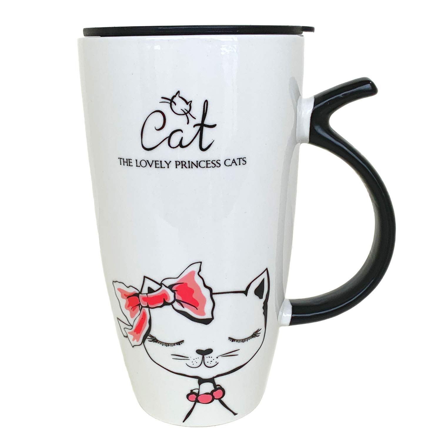 Buy Little Sweet Huge Travel Mug Cat Large Coffee Mug Cute Ceramic Mug Novelty Morning Mug Tea Cup Gifts For Cat Lovers Pink Tie Online At Low Prices In India Amazon In