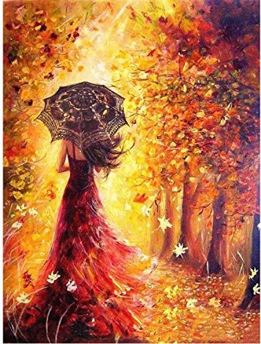 Diamond Painting Full Drill 5D DIY by Number Kits, Asylove Round Crystal Rhinestone Embroidery Cross Stitch - Dream Girl's Back, Home Wall Decor Living Room 12X16 inches