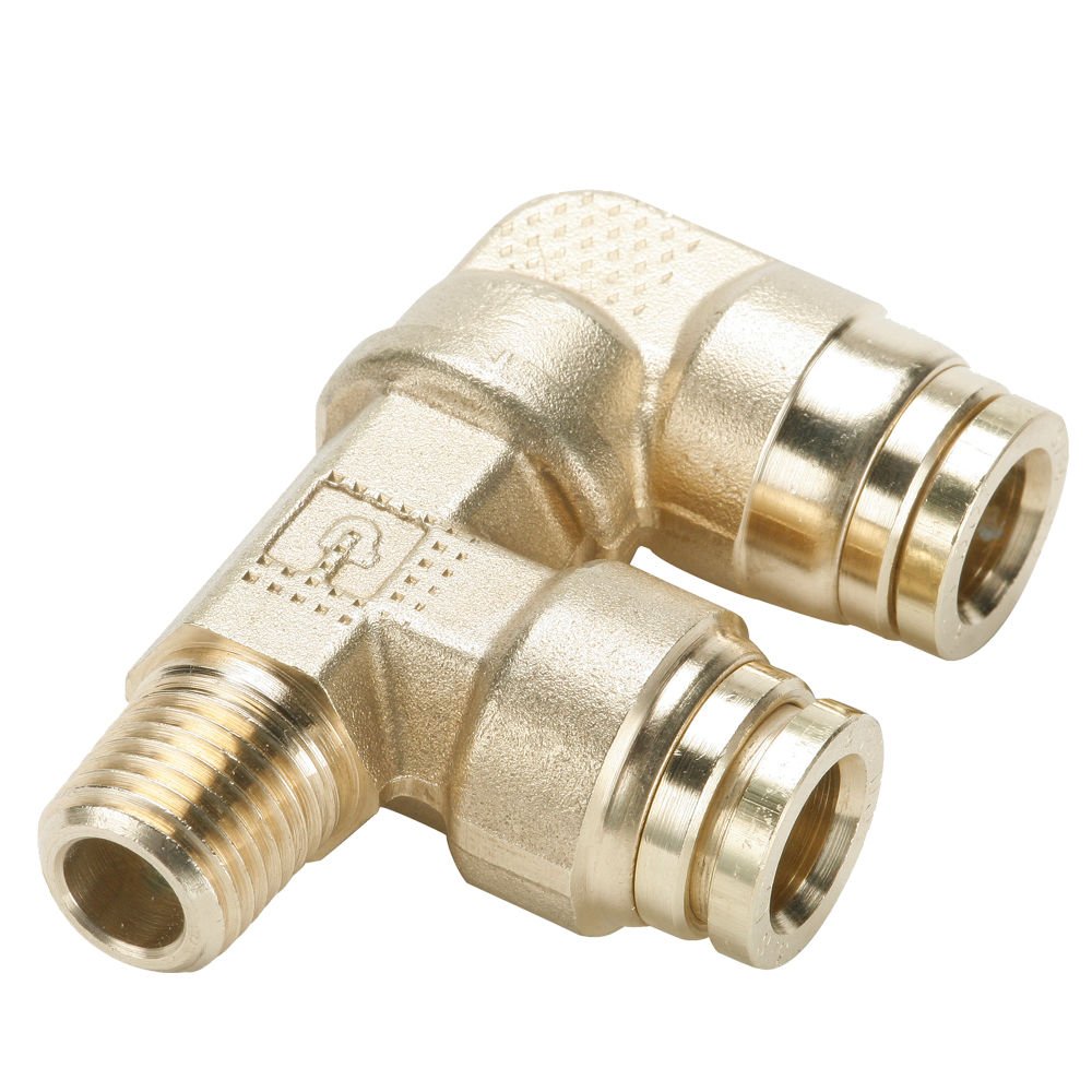 Parker 189PMTR664 Brass PushtoConnect D.O.T. Fitting, Tube to Pipe