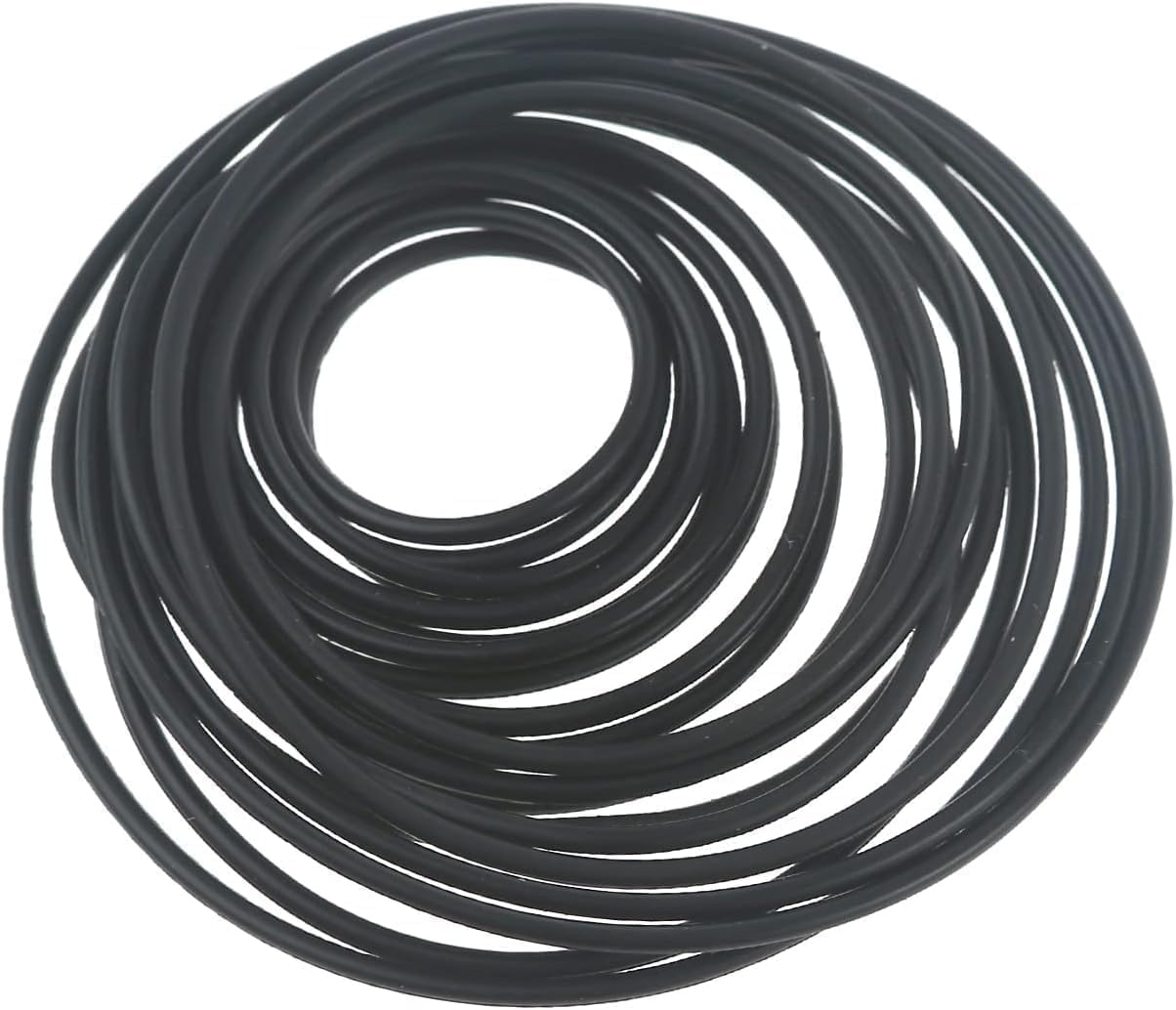 Photo 1 of 20 Pcs 1.5mm Black Recorder Rubber Belts Round Cassette Recorder Repair Maintenance Belt Video Accessories Cassette Belt Replacement Round Tape Decks CD for Tape Players, Tape Decks