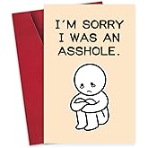 Funny Apology Cards for Her Him, I'm Sorry Card, Unique Apology Gifts for Women, Men, Friends, Forgive Me Card, Apology for Wife