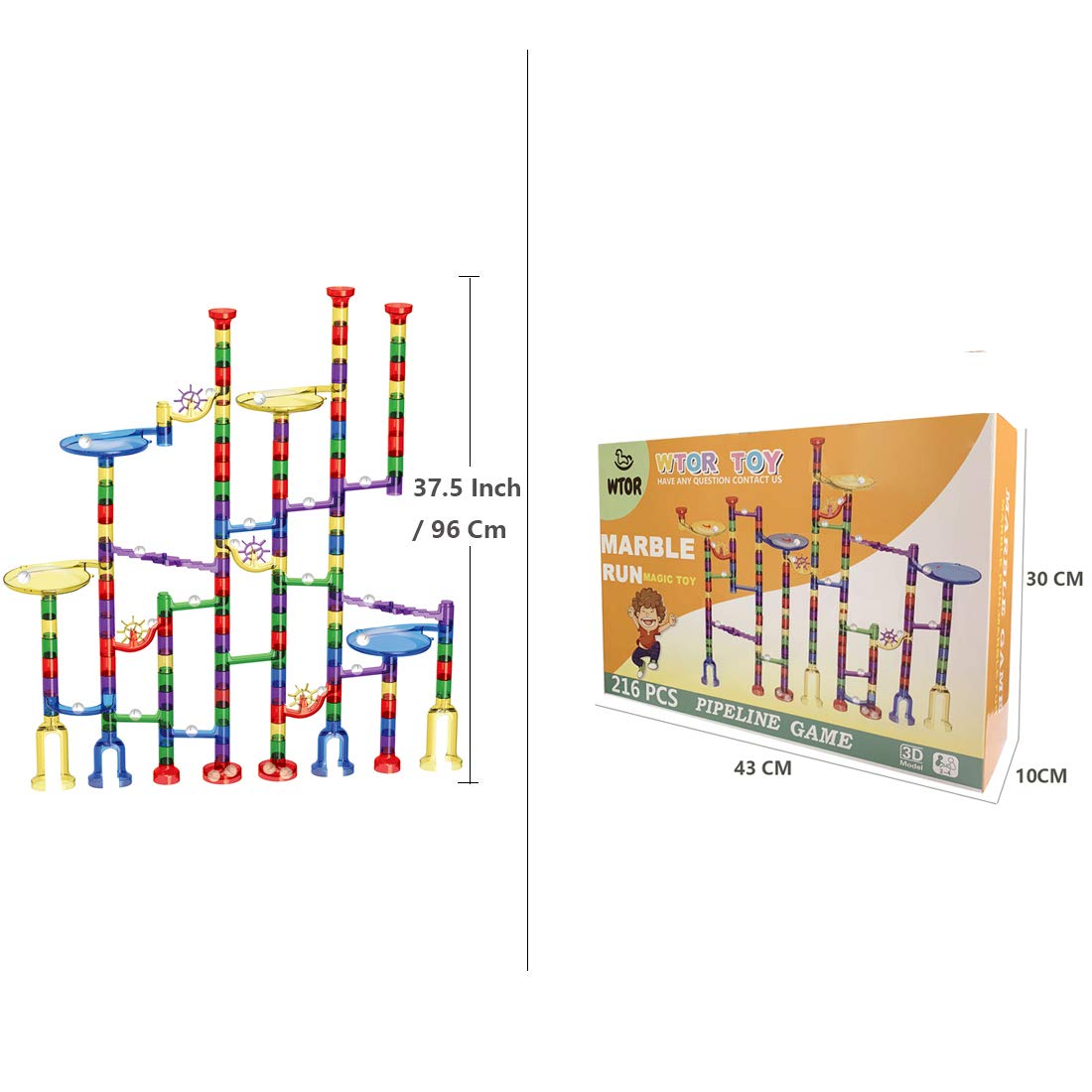 Marble Runs Storage Box WTOR Marble Run Set Marble Maze Game STEM
