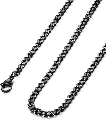 Amazon Fiboスチール3 5 Mmステンレススチール縁石リンクチェーンネックレスメンズレディース 16 30インチ チェーン 通販