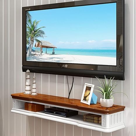 Gabinete de TV Montado en la Pared Enrutador WiFi Caja Superior Caja de Cable Estante de