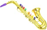 HOMSFOU Golden Kids Saxophone Toy Musical Instrument 8 Keys Plastic Toddler view 9