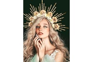 JeVenis Halo Crown Spiked Crown Headband Baroque Headband Sunburst Zip Tie Headpiece Goddess Costume for Wedding