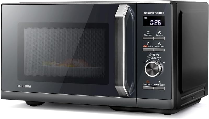 Toshiba 25L 3-in-1 Microwave Oven, Morandi Grey, 900W, Inverter Technology