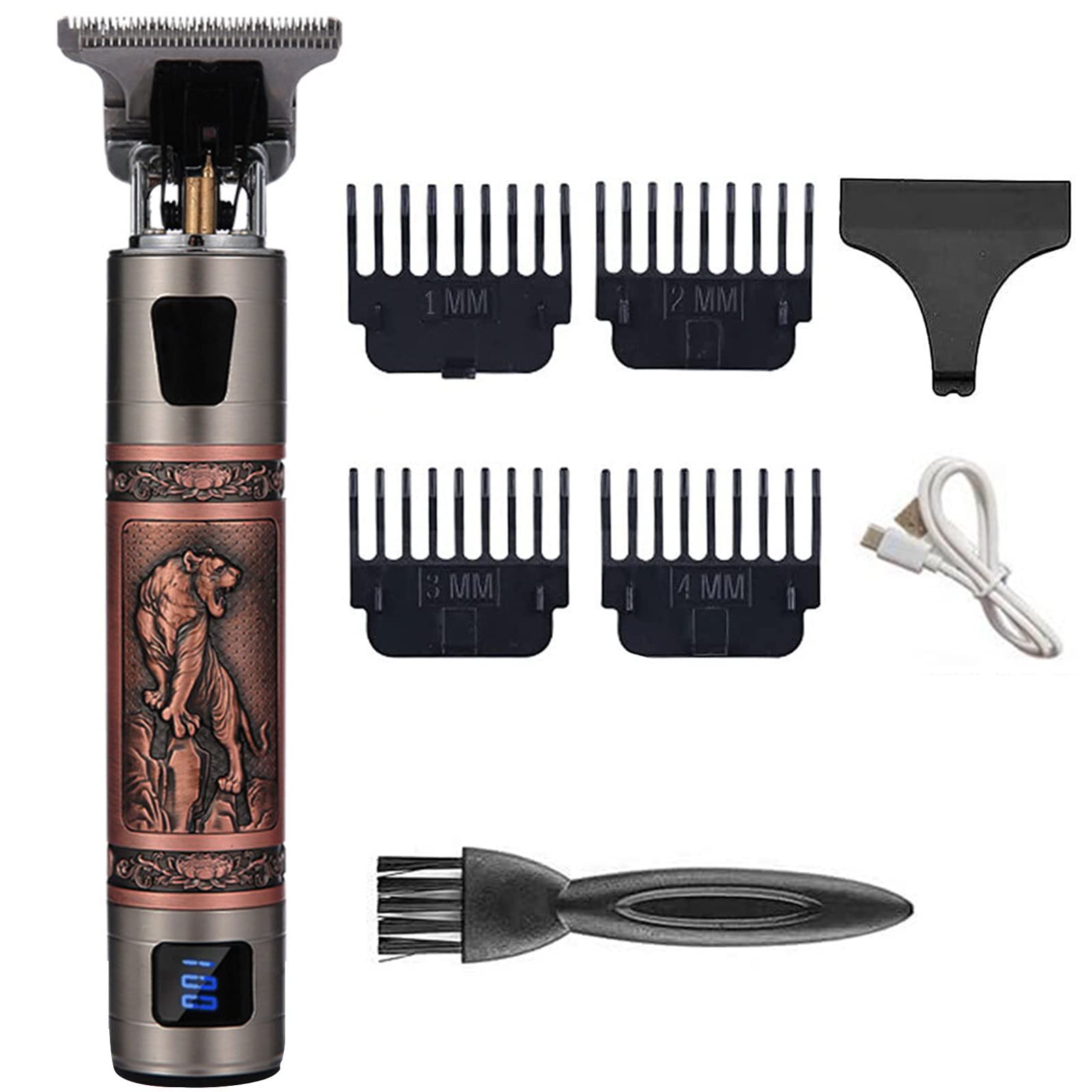 Hair Clippers for Men,Professional Cordless Barber Trimmer Set,USB Rechargeable Hair Cutting Grooming Kit,Electric Beard Trimmer Shaver Hair Cutting Kit with LCD Display,Gifts for Men