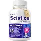 Sciatica Pain Soothing, Sciatica Ease Supplements with Alpha Lipoic Acid &amp; Vitamin B Complex, 18 in 1 Premium Capsules-Maintain Bone Health, 120 Count