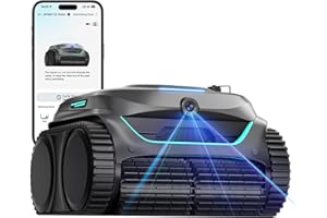 (2025 New) WYBOT C2 Vision AI Camera Pool Vacuum for Inground Pools, Ultra-Fine Filtration Robotic Pool Cleaners, Comprehensive 8 Mode, Wall Climbing, Brushless Motor, Smart Navigation, Gray