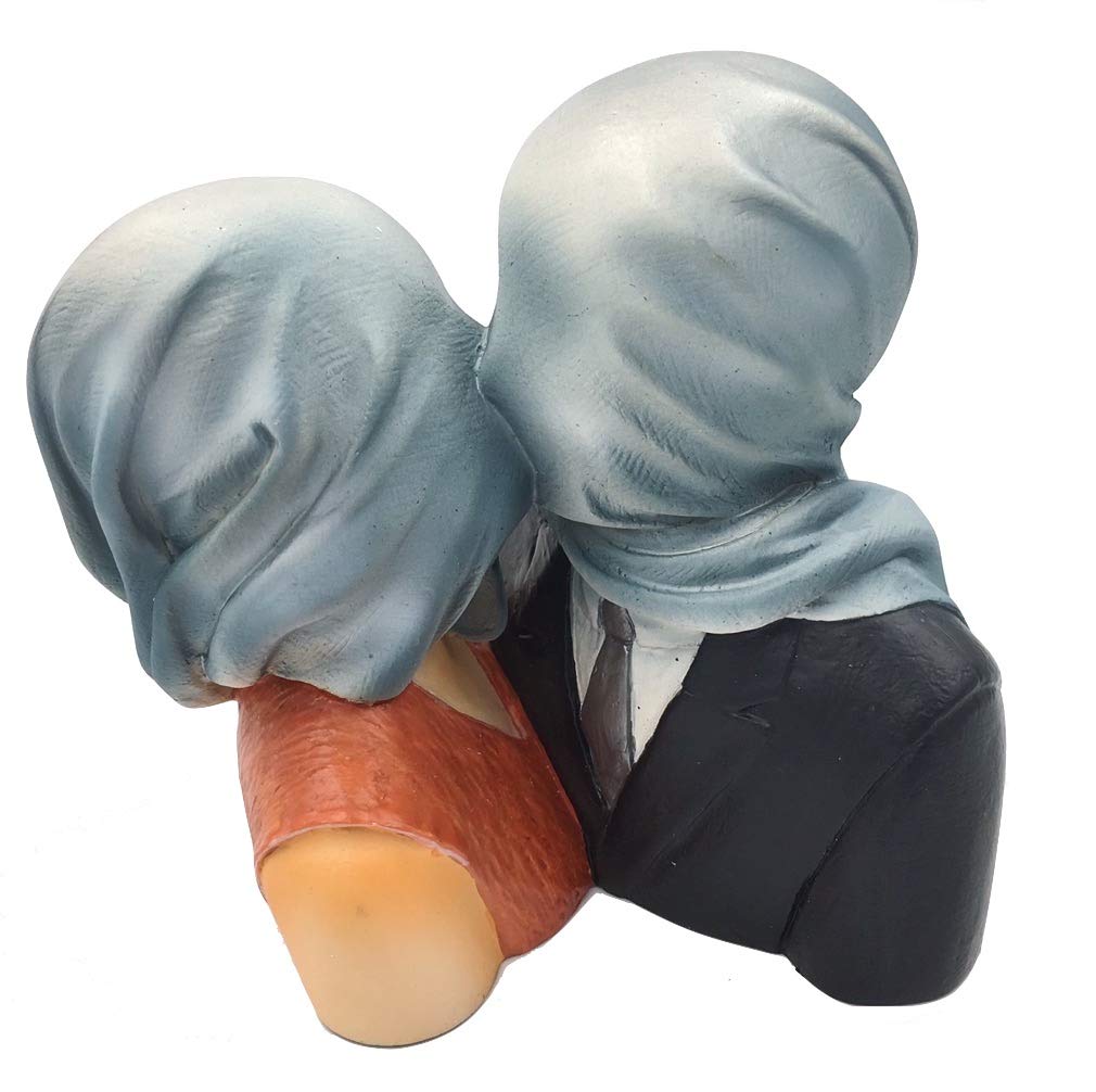 Parastone - Sculpture - The Lovers - Multicolor - Resin - Tabletop - 12.5cm - Based on 1928 René Magritte Drawing