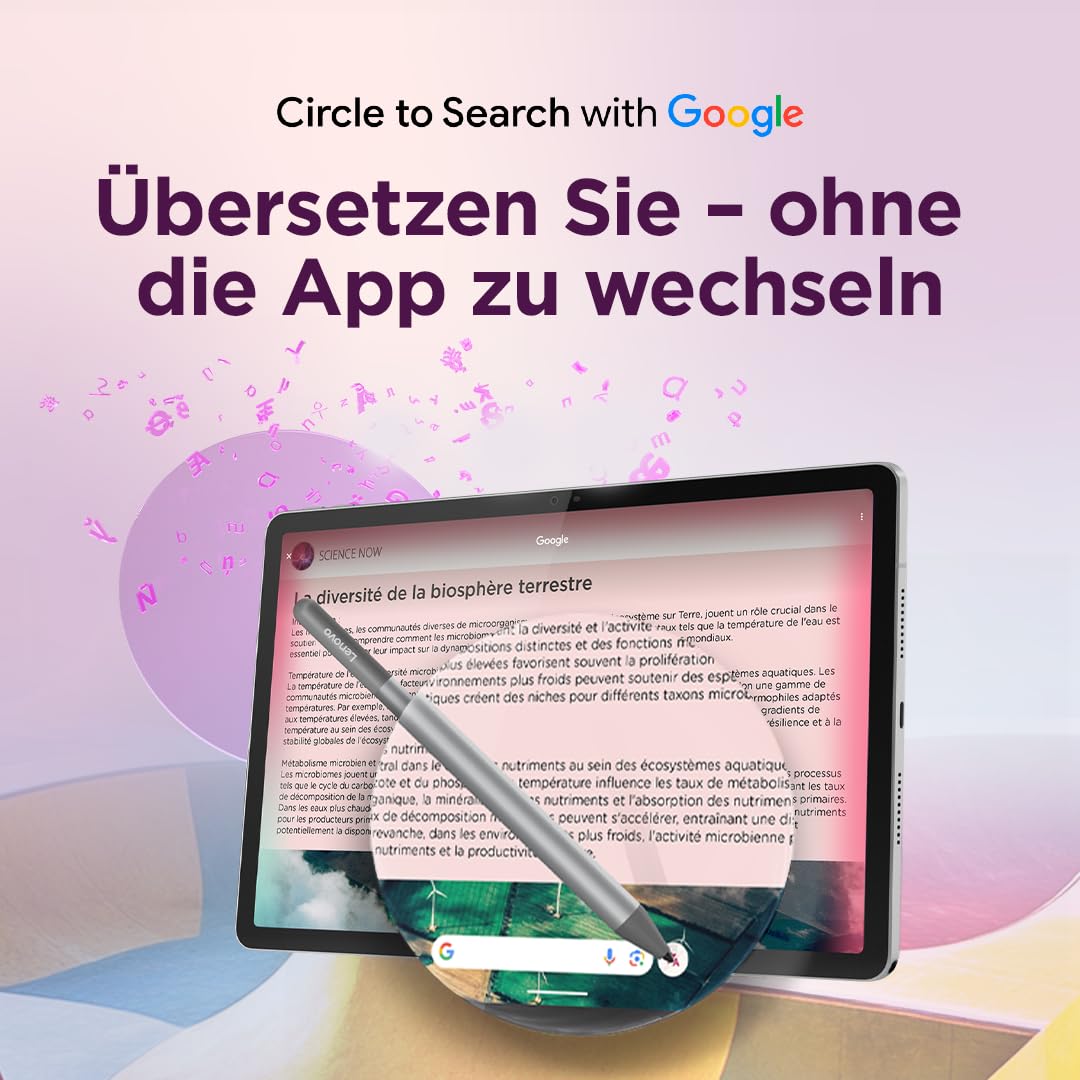 Lenovo Idea Tab Tablet | 11" 2.5K 16:10 LCD Display | MediaTek Dimensity 6300 | 8GB RAM | 128GB Speicher | Android 15 | Luna Grey | inkl. Lenovo Tab Pen 5