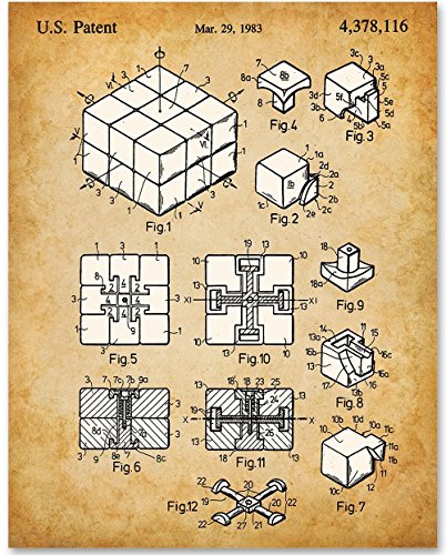 Rubik's Cube Patent - 11x14 Unframed Patent Print - Great Gift for Boy's Room Decor