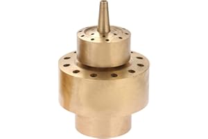 Hicello Water Fountain Nozzle 1.5" Brass DN40 Two layers Fountain Nozzle Column Sprinkler Spray Head for Garden Pond Bring Beautiful Visual Effects