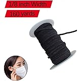 Elastic Band for Wigs 1.5inches 20Yards Knit Elastic Spool Black Elastic Webbing Wig Band High Elasticity (1.5W x 20L)