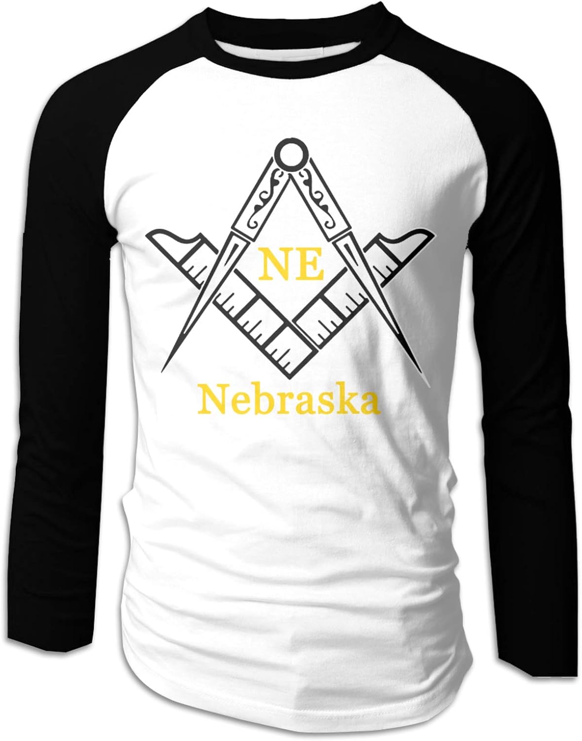 Amazon.com: Nebraska Freemason Men's Pure Cotton Jersey Long Sleeve Baseball Raglan Jersey T ...