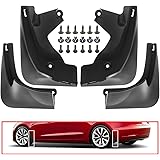 A-Premium Splash Guards Mud Flaps Mudguards Fender Compatible with Tesla Model 3 2016 2017 2018 2019 2020 2021 Front and Rear