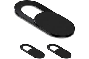 IBARBE [3 Pack] Slide Webcam Cover Ultra Slim Web Camera Cover fits Laptop, Desktop, PC, Macboook Pro, iMac, Mac Mini, Computer, Smartphone,Protect Your Privacy and Security,Strong Adhensive-Black