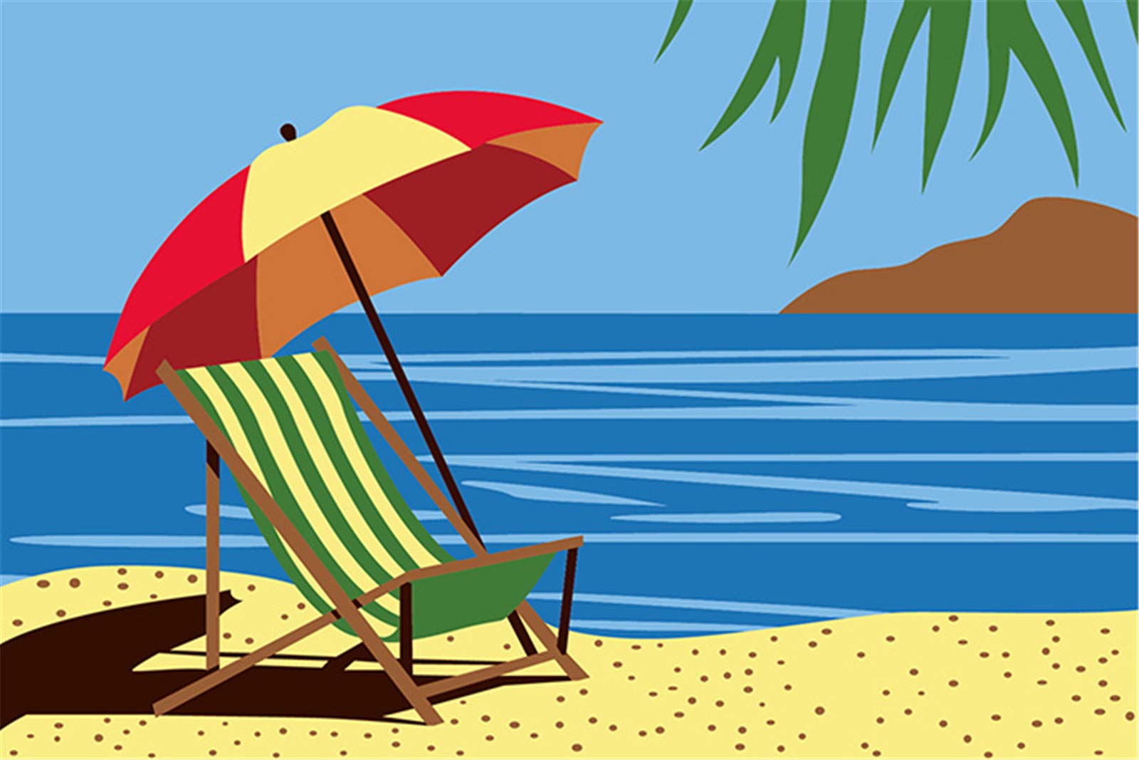 WOWDECOR Paint by Numbers Summer Beach Umbrella Seascape for Kids Ages 8-12 Teens with Frame