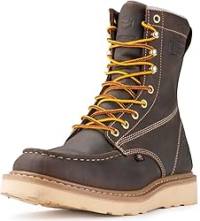 SUREWAY Mens 8 in Wedge Moc Soft/Steel Toe Work