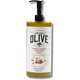 KORRES Pure Greek Olive Shower Gel, Almond Cocoon, 33.8 Fl Oz | With Cretan Olive Leaf Extract, Active Aloe &amp; Wheat Proteins; foaming olive oil formula, 33.8 Fl Oz.