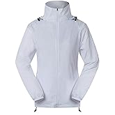 Spmor Women's Lightweight Waterproof Jacket Packable Windbreaker Running Coat