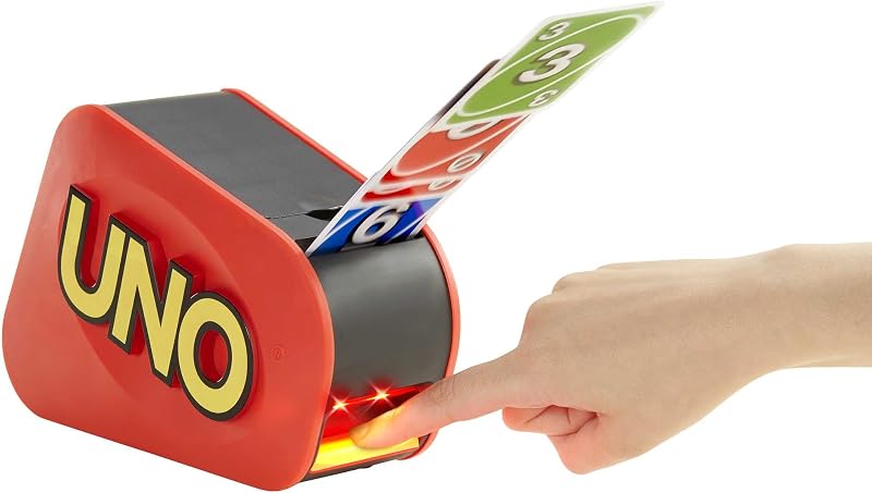 Mattel games uno extreme - jogo de cartas familiar com lançador - com luz e som - 112 cartas - 2 a 10 jogadores - presente para crianças a partir de 7 anos e adultos, gxy75