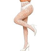 Gulinala Lace Tights Lace Stockings Sunflower Fishnet Stockings for Women Leggings Floral Pantyhose