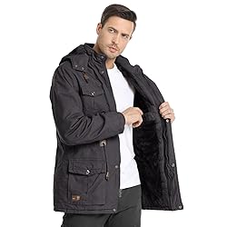 CHEXPEL Men's Thick Winter Jackets with Hood Fleece