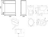 VeeBath Linx 1150 Vanity Unit Set, Sink, Toilet, Soft Close, White view 5