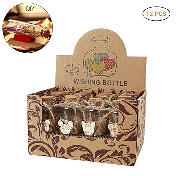 Daxoon Bottiglie In Vetro Con Tappo Di Sughero Con Spago