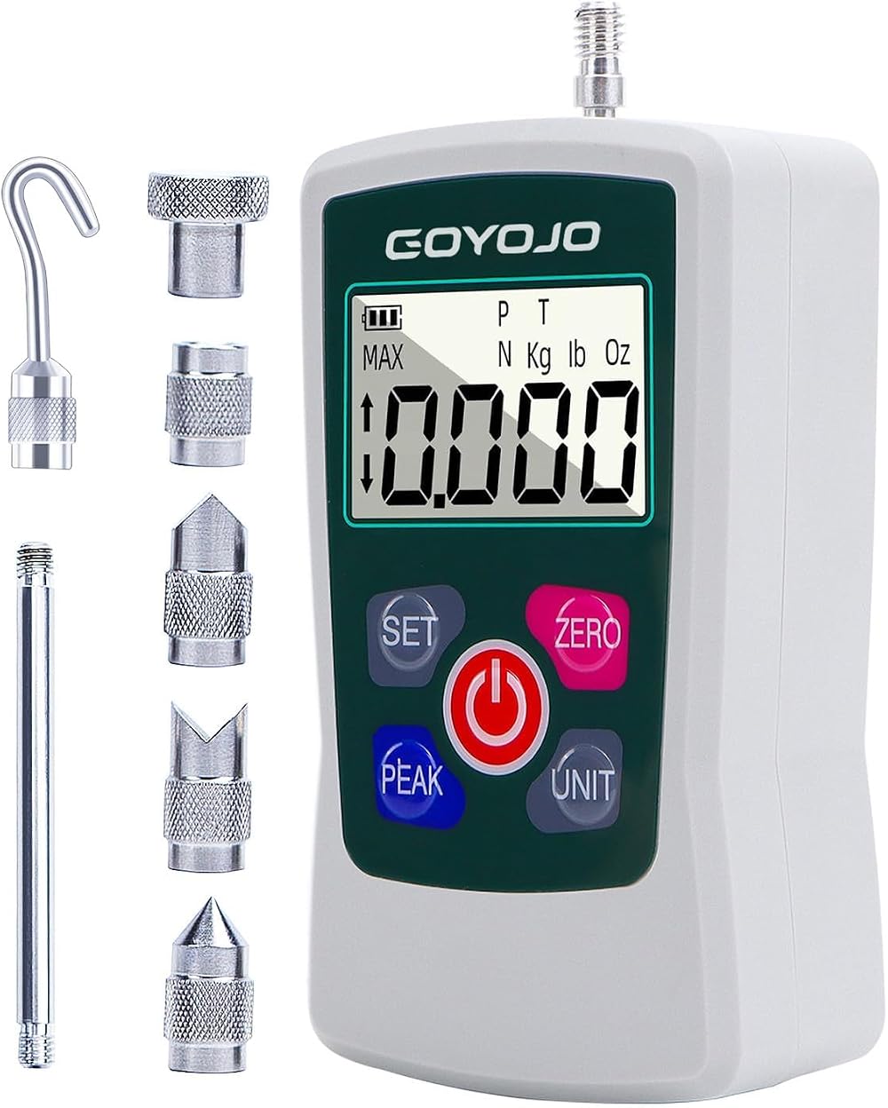 GOYOJO Digital Force Gauge 500N Push Pull Meter Tension Compression Units N kg